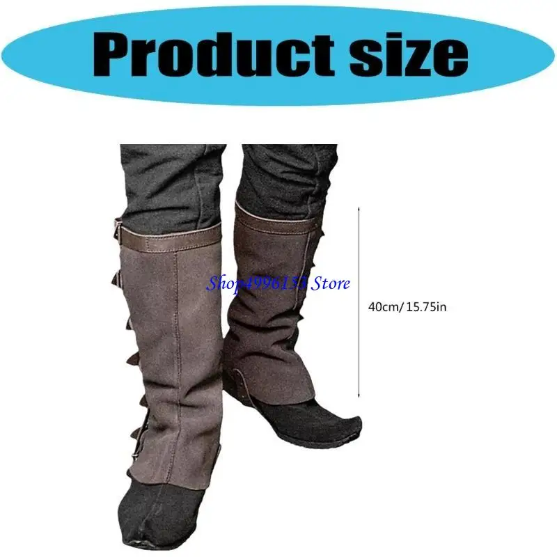Q0KE – guêtres médiévales, couvre-jambes chevalier, couvre-bottes Sterevunk, protège-jambes guerrier, accessoires