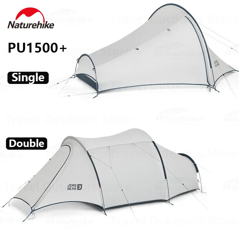 Naturehike JIM'S GEAR Tunnel Tent Portable Windproof Outdoor Camping Equipment Tents Canopy Travel Trekking Hiking 4 Seasons