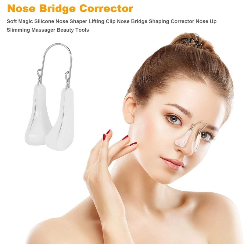 1 Pc Soft Magic Silicone Nose Shaper Lifting Clip Nose Bridge Shaping Corrector Nose Up Slimming Massager Beauty Tools