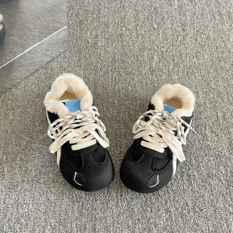 Outdoor-Warm-Sportstiefel für Damen, Winter-Fleece-Laufschuhe, modische Plüsch-Knöchelstiefel, rutschfeste Freizeitsneaker, neue Baumwollschuhe – Detail 3