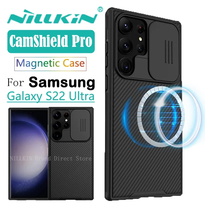 

for Samsung Galaxy S22 Ultra Case Nillkin CamShield Slim Magnetic Slide Camera Protection Slim Back Cover for Samsung S22 Ultra