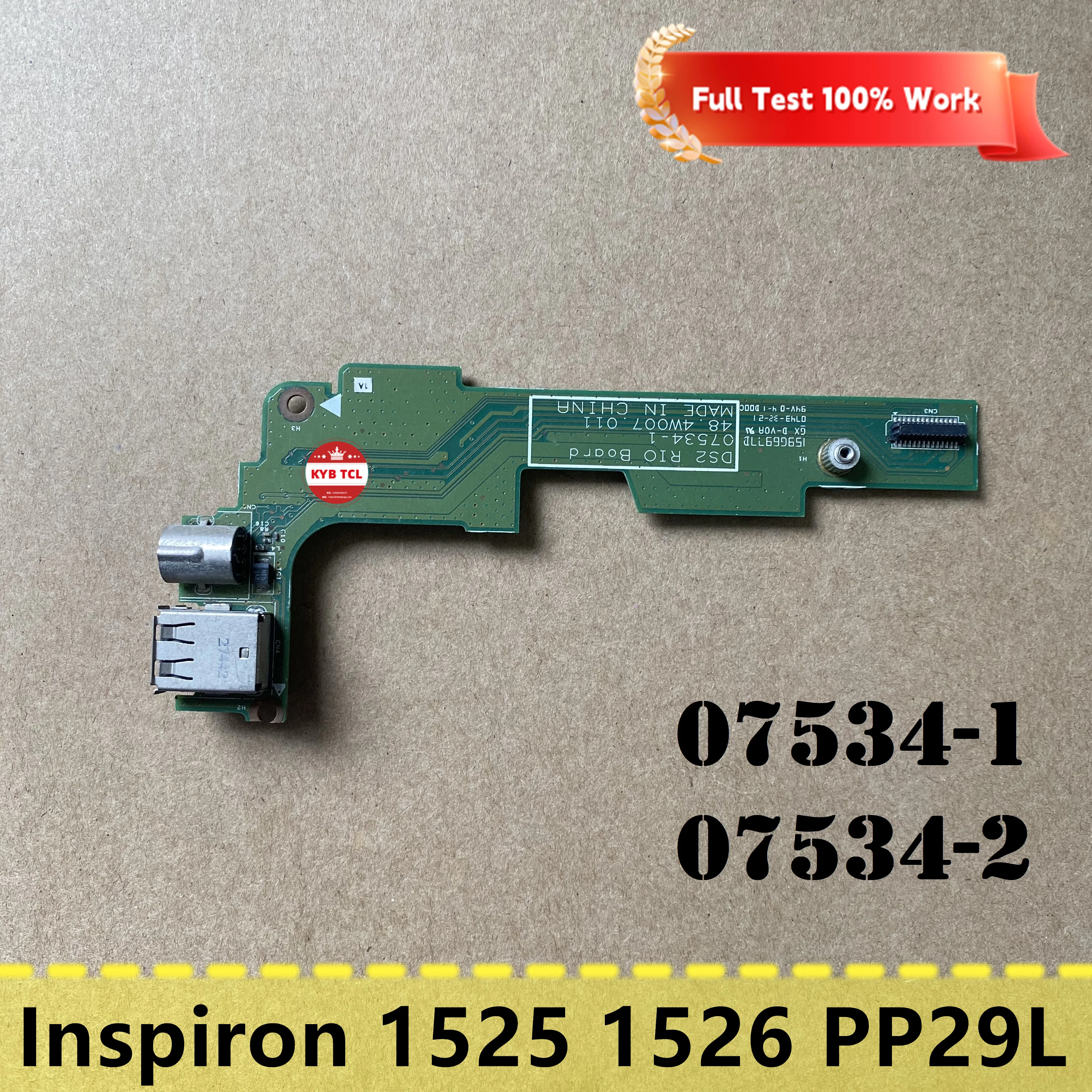 For DELL Inspiron 1525 1526 PP29L XPS M1530 Laptop Parts PCB Board Button LCD Cable USB Jack WLAN Or Right I/O USB S-Video Board