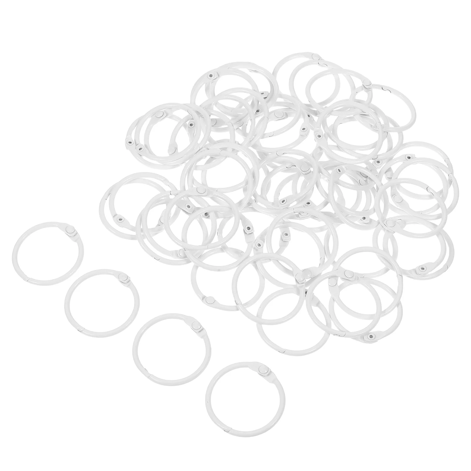 ห่วงเข้าเล่ม 60 ชิ้น ห่วงโลหะสำหรับเข้าเล่มแบบหลวม แฟลชการ์ด อัลบั้ม สมุดบันทึก บัตรดัชนี อุปกรณ์จัดระเบียบสำหรับสำนักงานและโรงเรียน