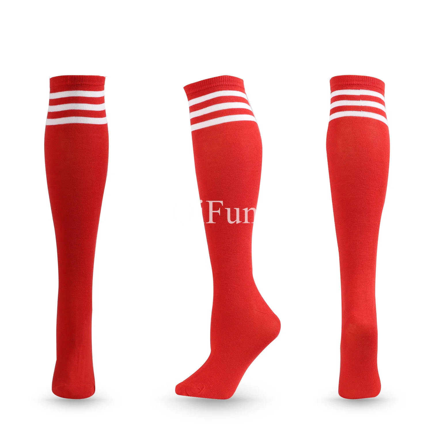 Unisex Kompressionssocken Fußballsocken Rutschfeste lange Röhre Kniestrümpfe Socken Gestreifte Fußballsocken Laufsportsocken – Detail 19