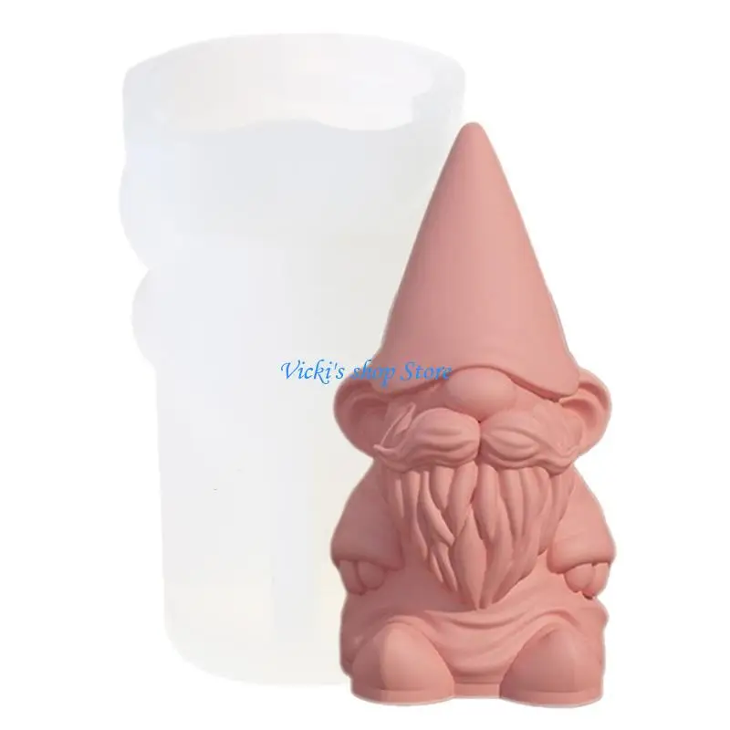 DIY Crystal Dropping Mold No Face Dwarf Decoration Molds Christmas Gnome Silicone Mould Versatile Epoxy Resin Mold