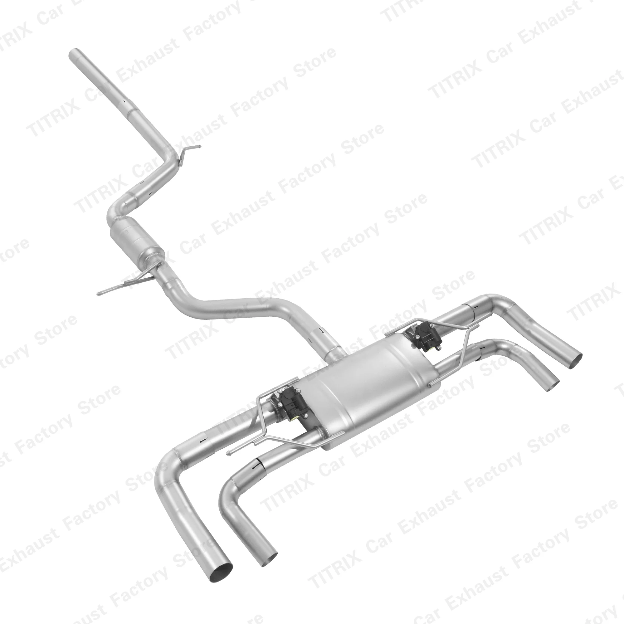 Valved Catback Exhaust System For Volkswagen VW Golf 7 Gen GTI Performance Electric Valve Muffler Kit Mid Pipe + Rear Muffler