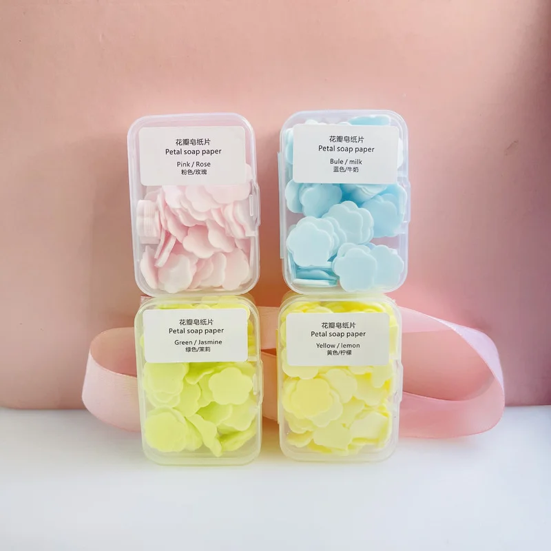 Blue Whale Disposable Soap Paper Travel Soap Papers Mini Paper Soap Washing Hands Bath Clean Scented Slice Sheets Body Cleansers