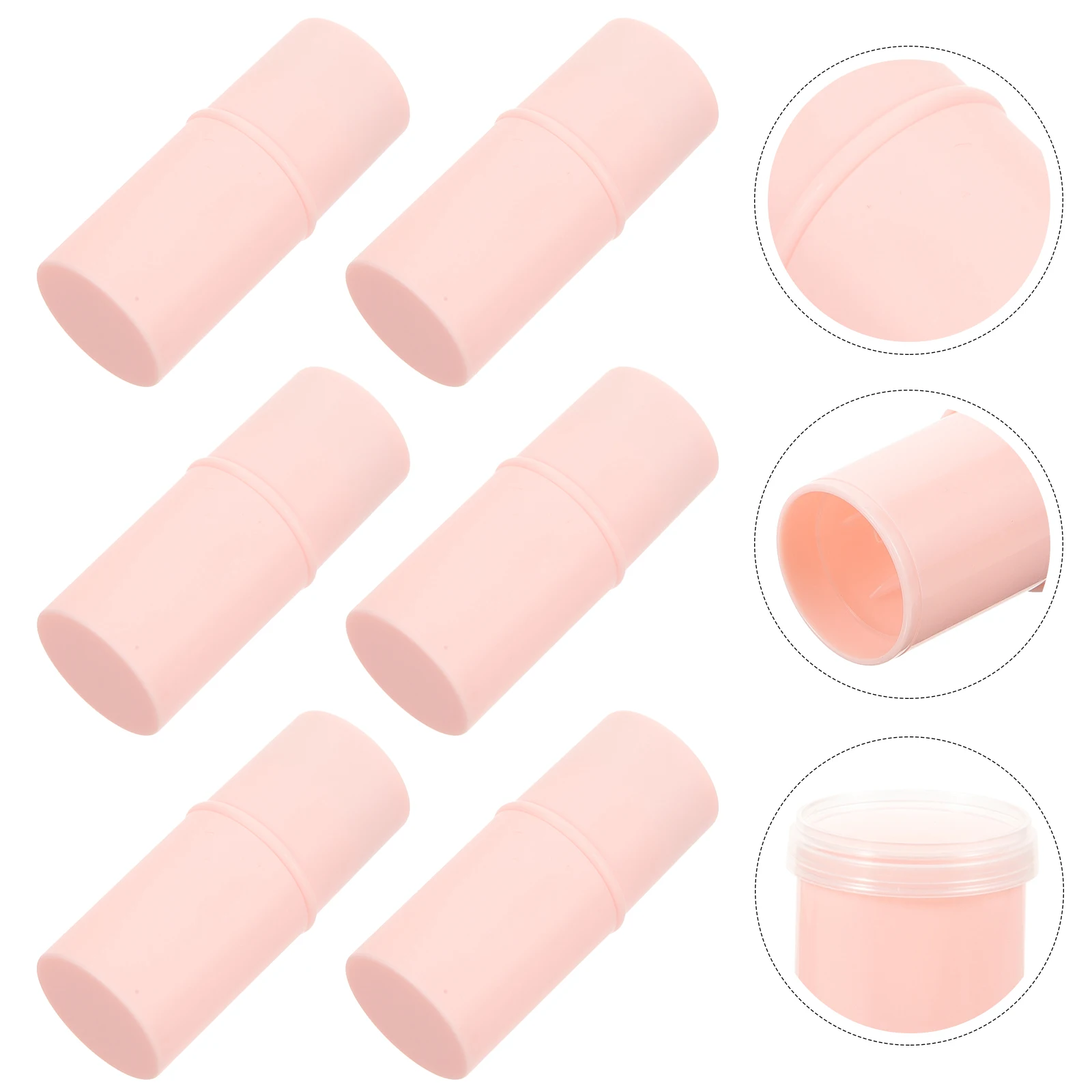 6pcs 빈 립스틱 튜브 DIY 립 밤 컨테이너 광택 플라스틱 오래 지속되는 휴대용 스토리지 솔루션