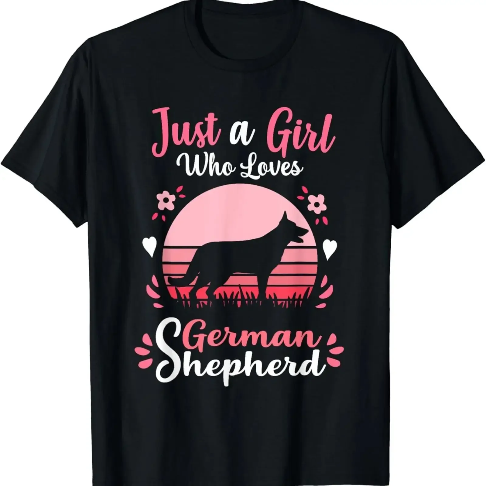 Just A Girl Who Loves German Shepherd Dog T Shirt vintage Washed designer clothes graphic Versatile Stretched Unisex