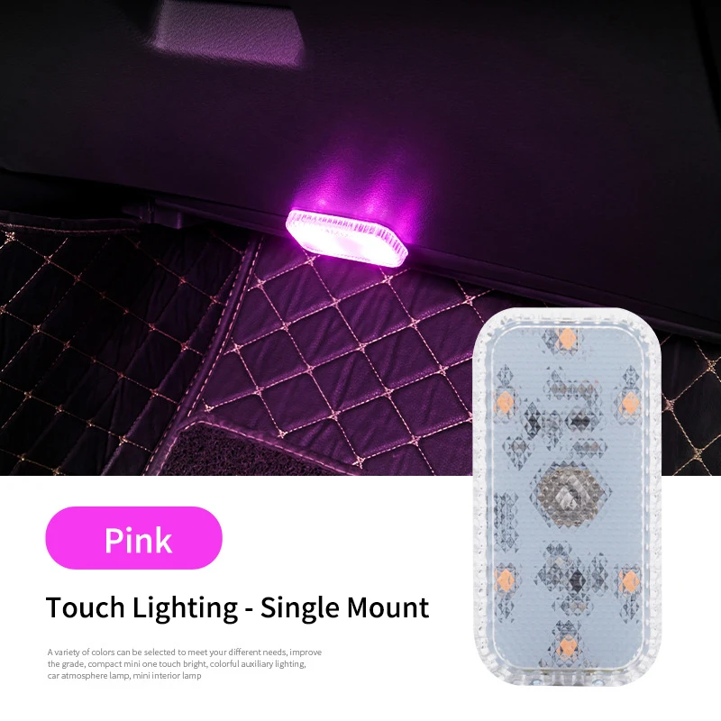 

LED Touch Light Mini Wireless Car Interior Lighting Auto Roof Ceiling Reading Lamp for Door Foot Trunk Storage Box USB Car Light