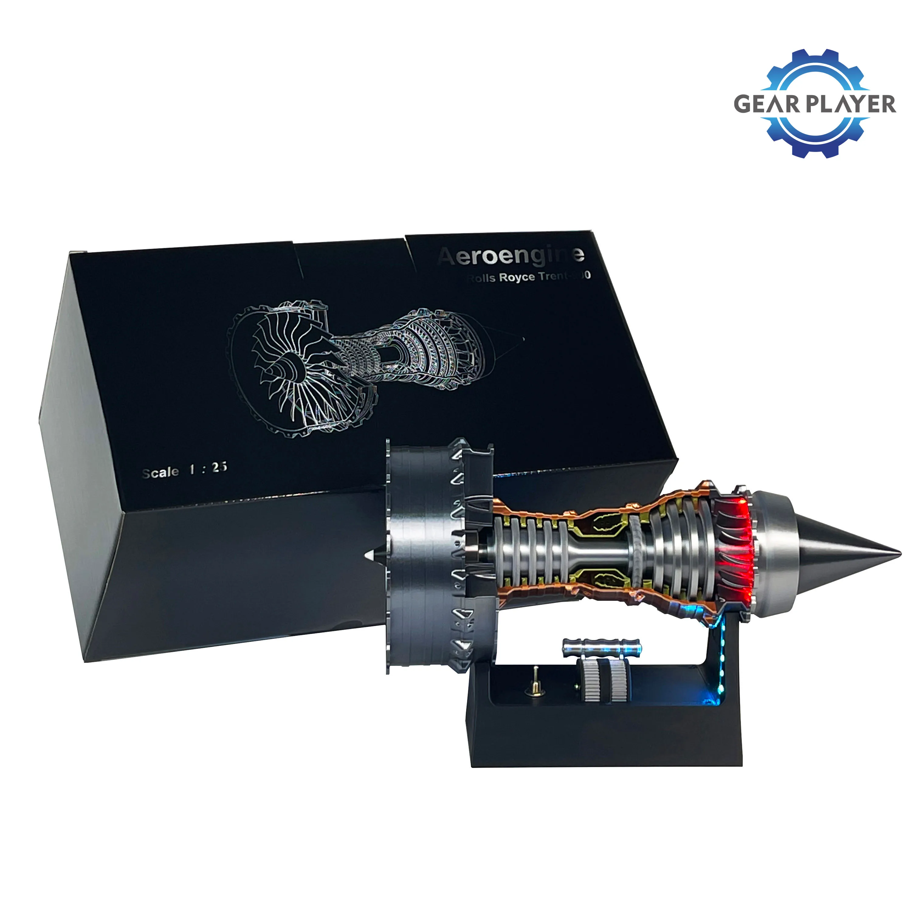 

TR-900 Turbofan Engine Model Aviation Aircraft Engine Diy Toy LED model Motor Function model kit