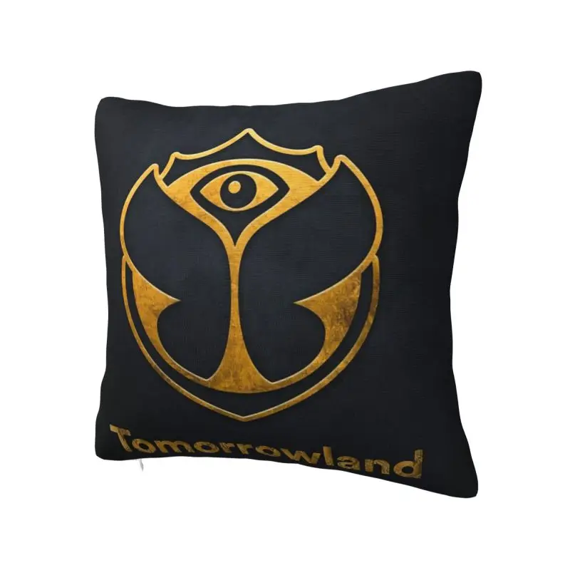 Tomorrowland Logo Cushion Cover 45x45cm Home Decor 3D Printing Music Festival Throw Pillow for Car Two Side