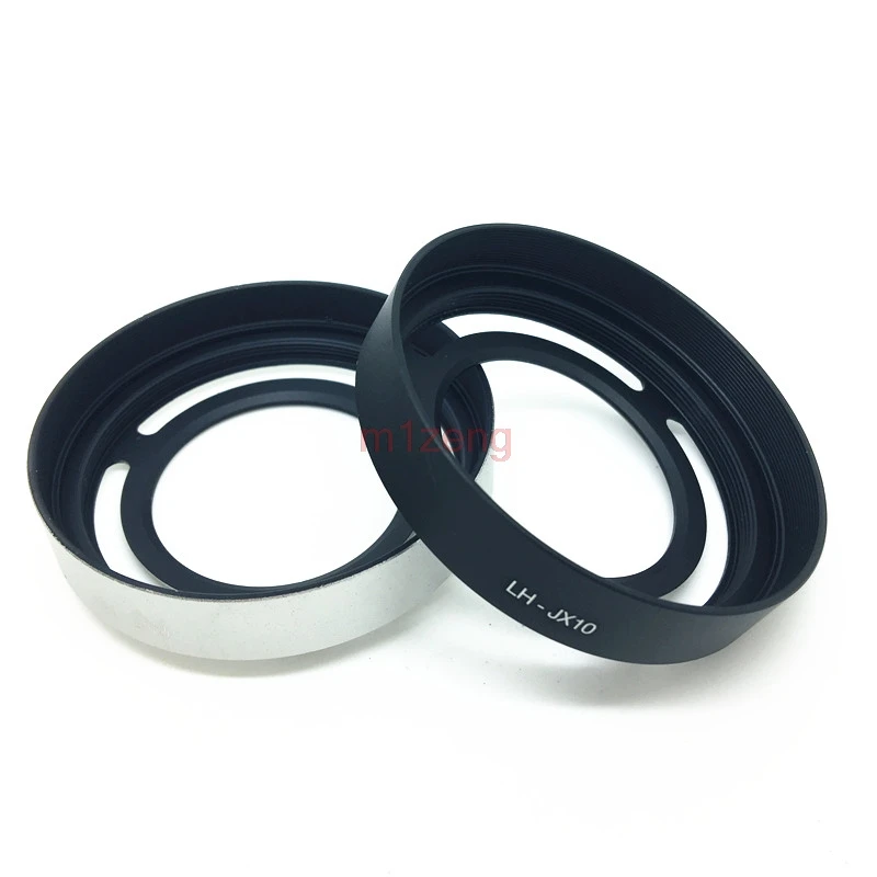 Cubierta de lente de Metal LH-X10, anillo adaptador de filtro y tapa de 52mm para cámara Fujifilm FinePix fuji X10 x20 x30, negro y plateado