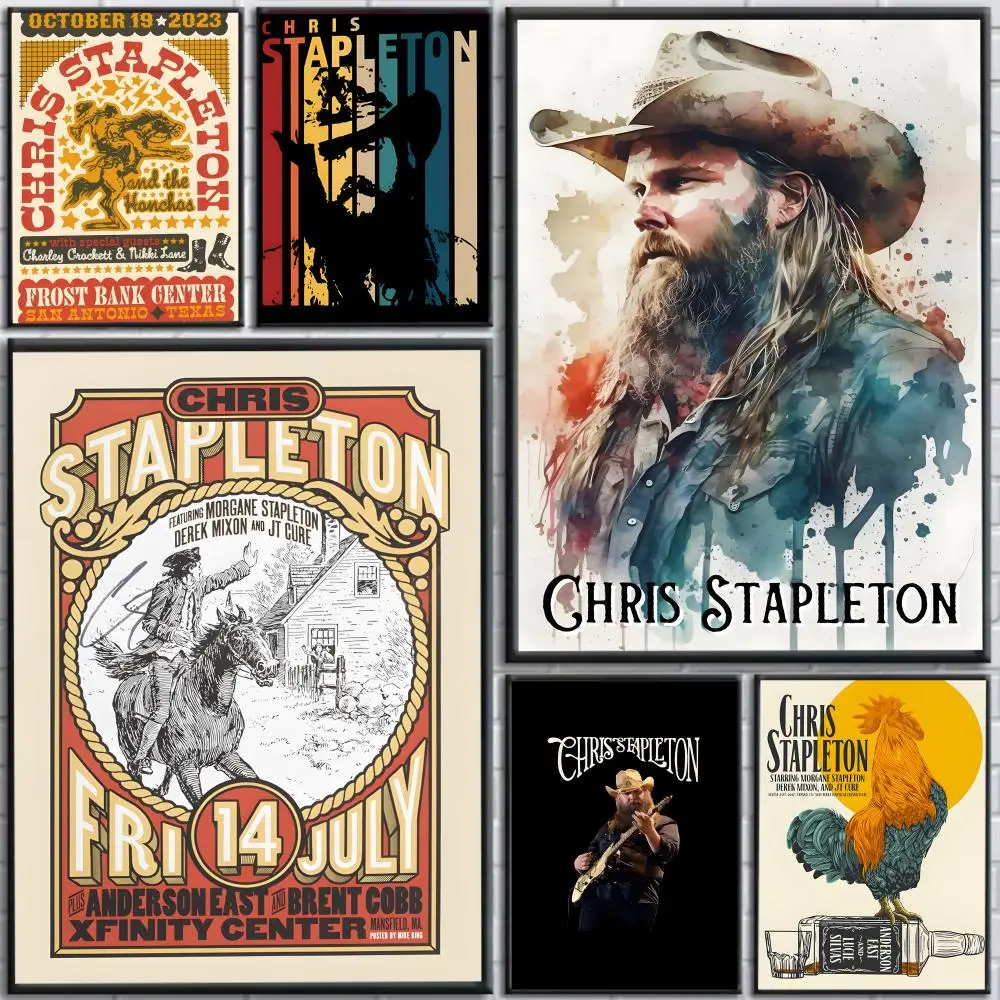 Chris S-stapleton Singer Poster HD Art Sticky Wall Waterproof Home Living Room Bedroom Bar Aesthetic Decoration