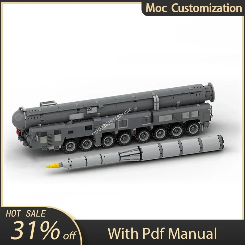 

MOC RT-2PM2 Topol-M ICBM Launcher 1:35 Heavy Weapons Armored Vehicles Building Blocks Assembly Bricks Education Toys Kid Gift