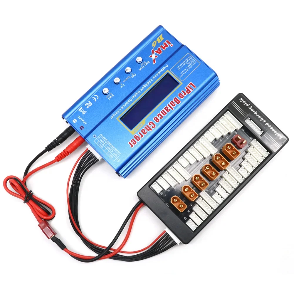 5PCS XT60 Deans T-Plug Charging Board 2-6S Parallel Balance Lipo Battery Charger For RC ISDT Q6 IMAX B6 B6AC B8 Made Durable Pla