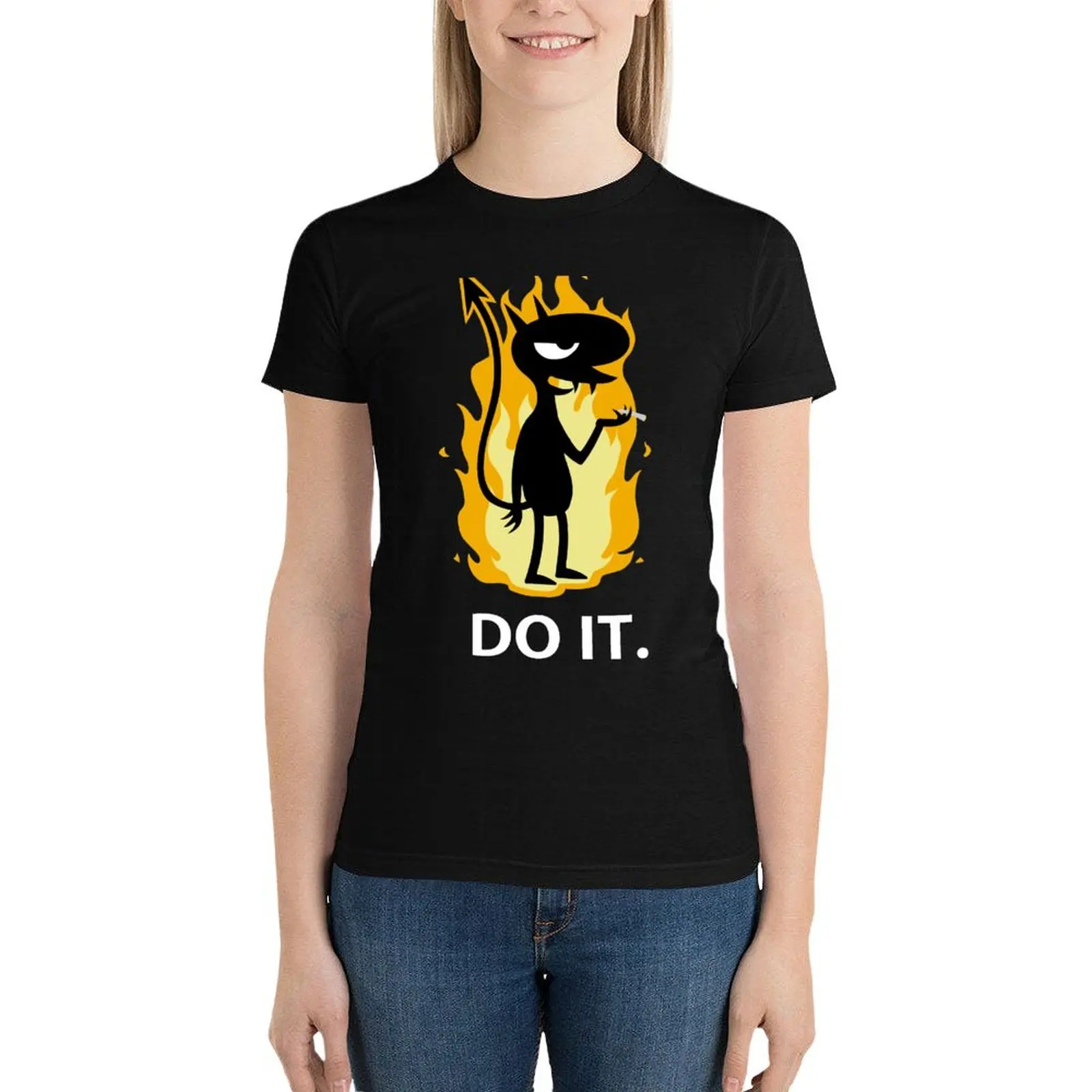 Lucy - DO IT! T-Shirt graphics Short sleeve tee Top Women