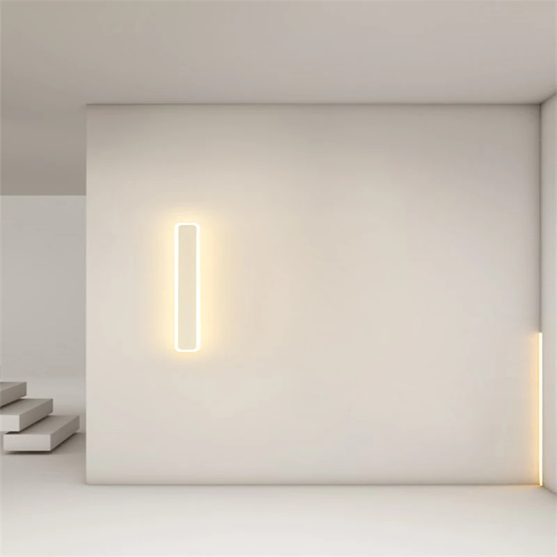 Imagem -05 - Moderno e Minimalista Luzes de Parede Led para Sala Estar Quarto Apartamento Escadas Corredor Varanda Canto Interior Preto Branco Lâmpadas Iluminação