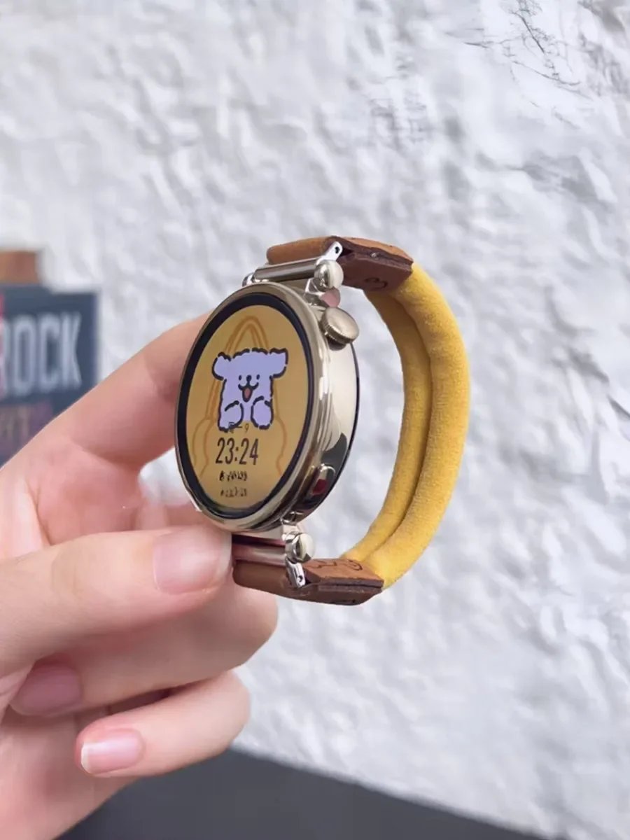 18 20 22mm Elastic Scrunchie Strap for Samsung Galaxy Watch 7 6 5 4 3 Active Cute Dog Fabric Loop for Huawei GT 4 5 Amazfit GTR
