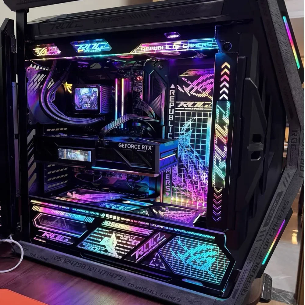 ROG HYPERION GR701 panneaux d'éclairage ARGB décoratifs, plaque de châssis de rénovation d'armoire de joueur de bureau AURA SYNC 2025