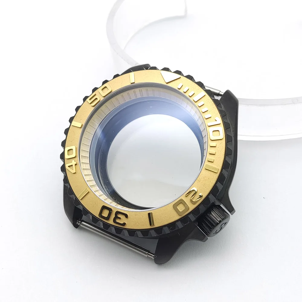Casing tahan air baja tahan karat 41MM untuk mesin jam NH35 36 70, penutup kaca safir