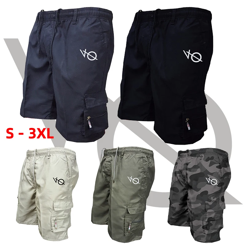 Pantalones cortos Cargo de camuflaje para hombre, pantalones de trabajo informales con mĂșltiples bolsillos, pantalones cortos de senderismo, Verano
