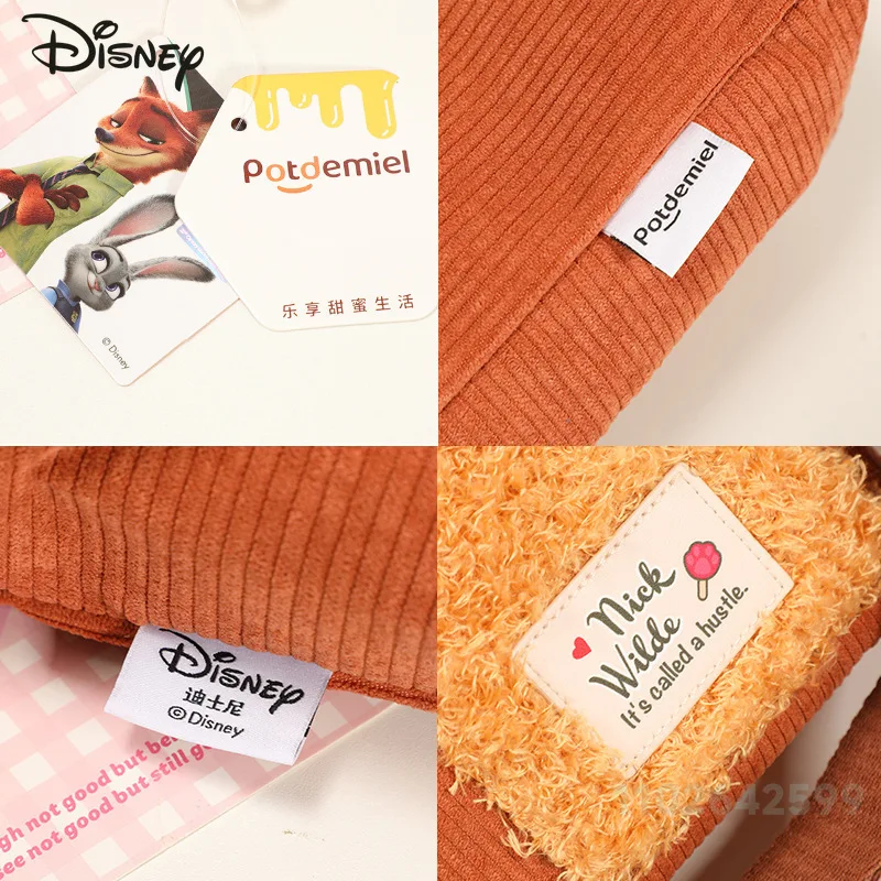 Disney 2024 New Women's Crossbody Bag Fashion High Quality Plush Student Shoulder Bag Cartoon Large Capacity Girl Storage Bag