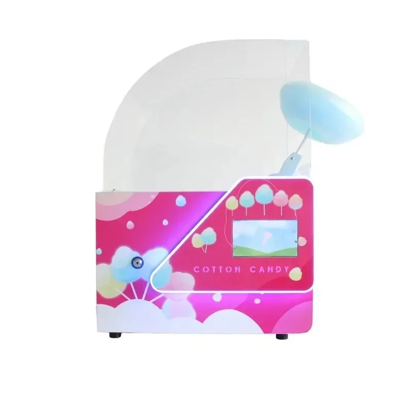 【Best-selling】Small Intelligent Electric Cotton Candy Machine Can Produce Candy Continuously For 60 Seconds. Automatic Cotton Ca