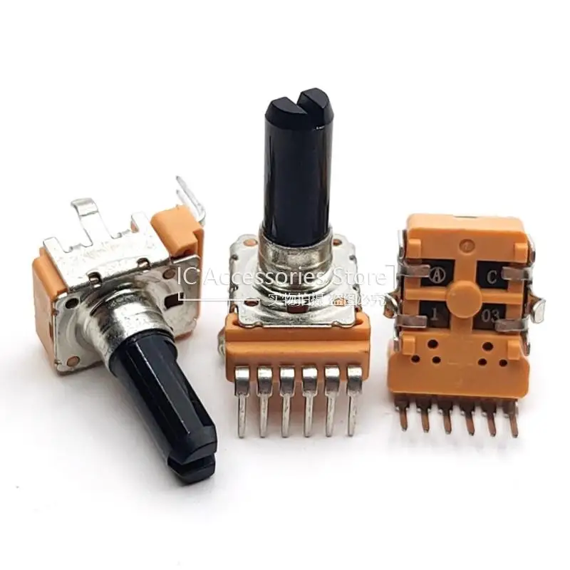 3PCS RK12 Type Potentiometer C10K C103 Shaft Length 15MM Power Amplifier Audio Volume Potentiometer Single Row 6Pin