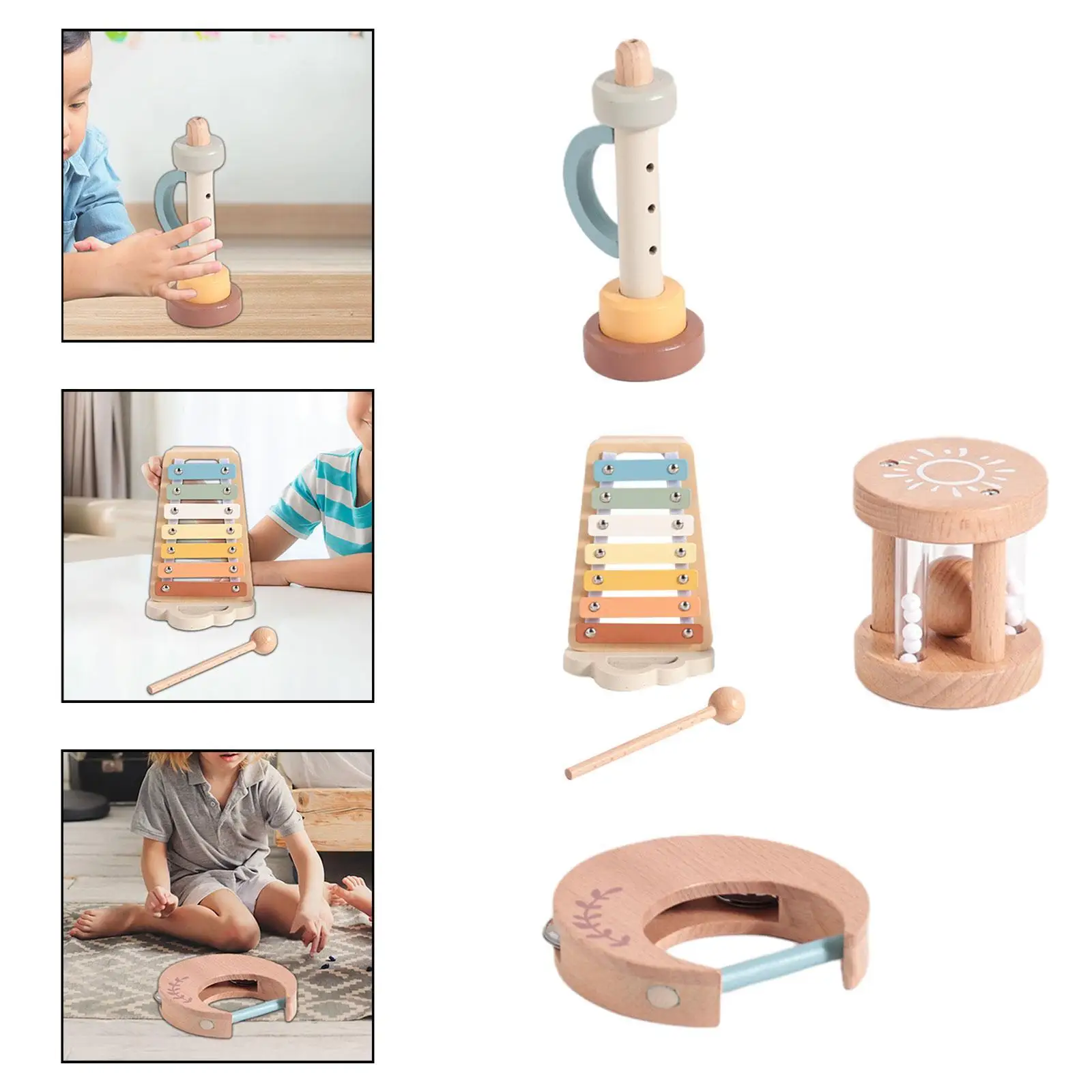 

Kids Musical Instrument ,Wooden Instruments Toy Sensory Skills Toy, Musical Toys, Baby Rhythm Music Toy ,for Birthday Gift