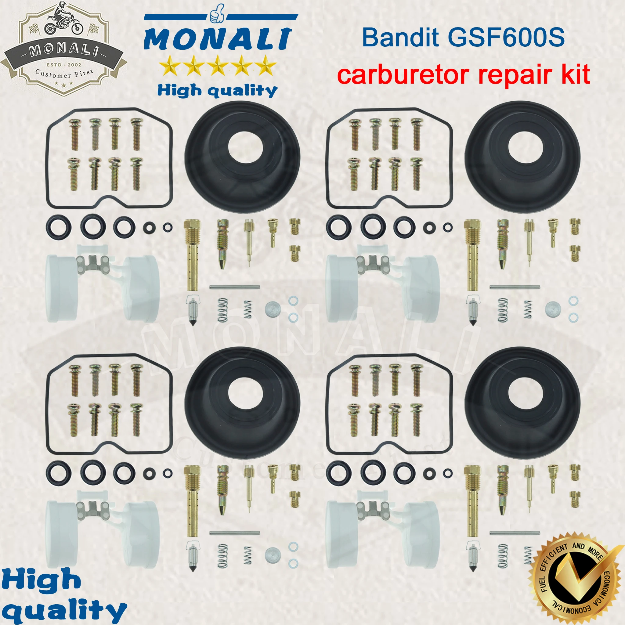 スズキ-バンディット-gsf600s-用プランジャーとダイヤフラム付きキャブレター修理キット-4-セット