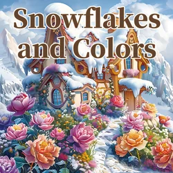 Winter Wonderland Adult Coloring Book 20 Pages of Snow-Themed Designs Color Practice with Colored Pencils
