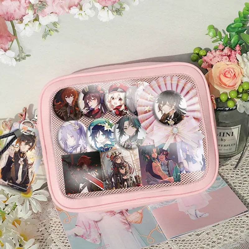 Genshin Impact Collaboration Hu Tao Wendy Zhongli Pain Single Shoulder Cute Girls Large Capacity Handbag Crossbody Bag Lo