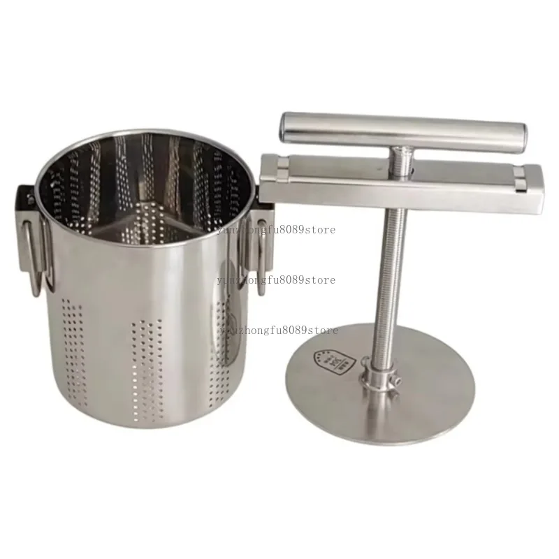 Manual 304 Stainless Steel Filter Press – 2.5L Fruit & Vegetable Juice Extractor, Food Dehydrator, Hand Operated Squeezer
