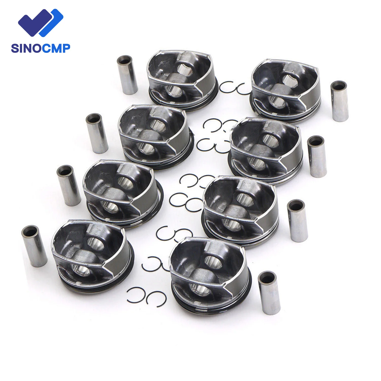 8pcs 11257519916 11257515760 N62B44 92mm Engine Pistons Rings For BMW 545i 645Ci 745i X5 E53 E60 E61 E63 E64 E65 E66 N62 4.4L