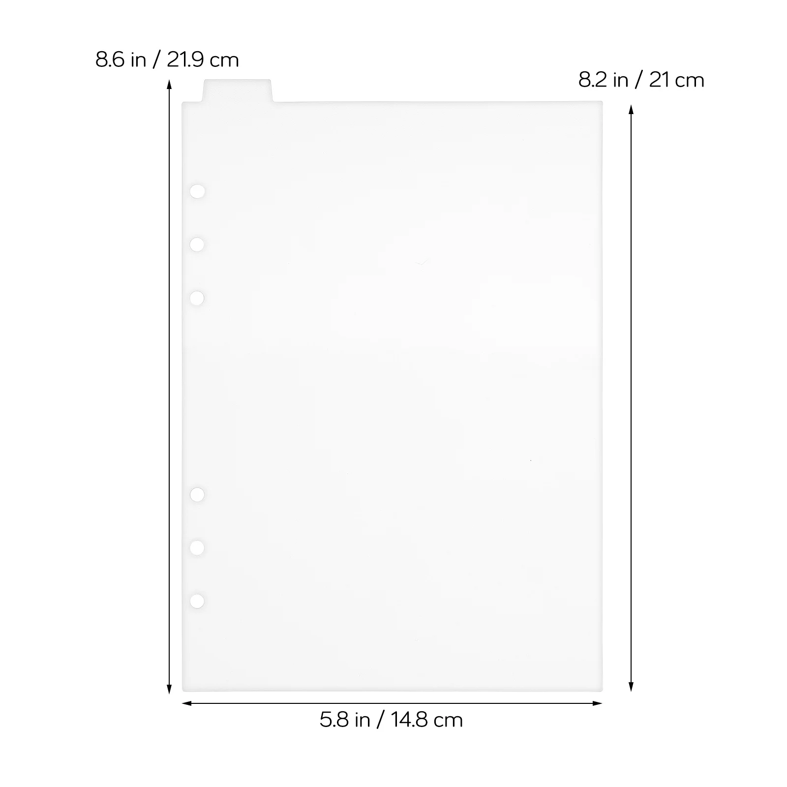 Pagina delle schede per notebook Divisori in PVC A5 Schede indice per notebook Divisori trasparenti per raccoglitori per diari Divisori per raccoglitori