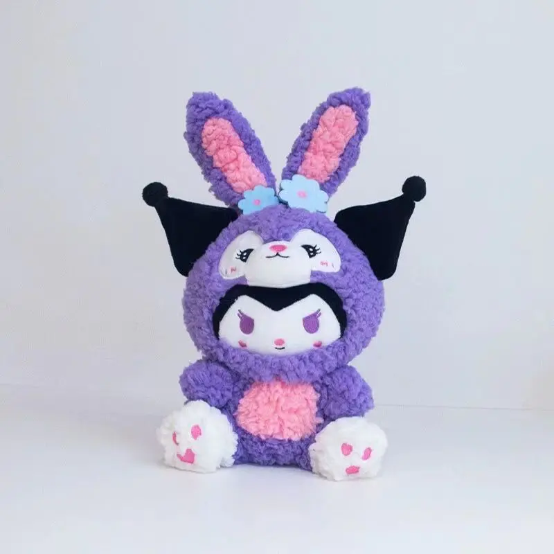 Kawaii Sanrio Pluszowa lalka Zabawki Śliczne Kuromi Hello Kitty My Melody Cinnamoroll peluche Lalki Kreskówka Wypchana zabawka Prezenty świąteczne