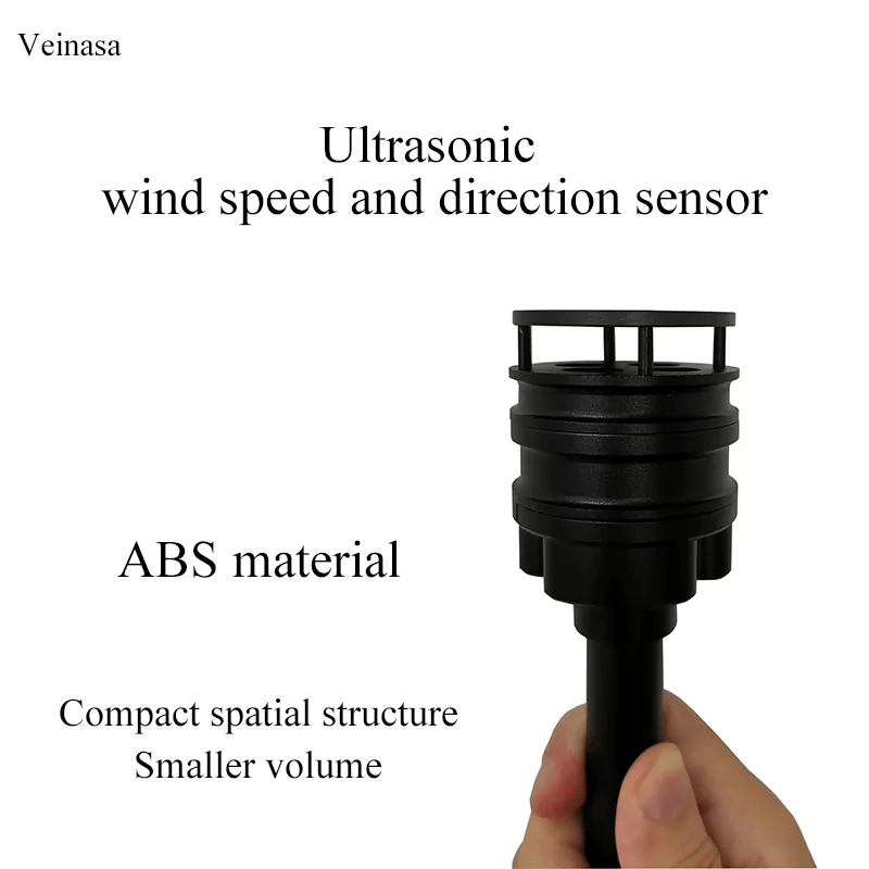 2026 Veinasa Mini-C2HS Mini Ultrasonic Wind Speed Direction Sensor Anemometer Weather Station Air Temperature Tester UAV IP65