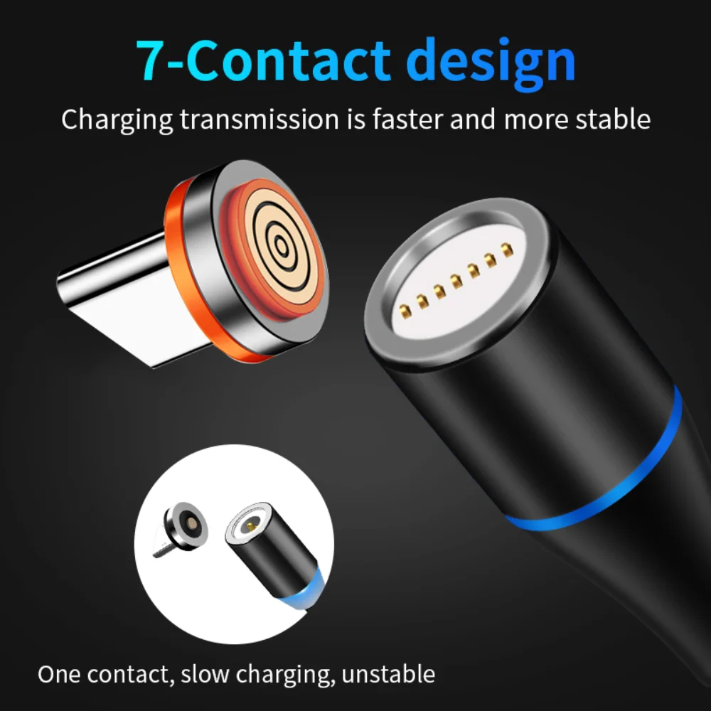 NNBILI 6A Round Magnetic Plug for Huawei Honor 3A USB Type C Magnet Tips Fast Charging Adapter for iPhone Samsung Xiaomi Oneplus