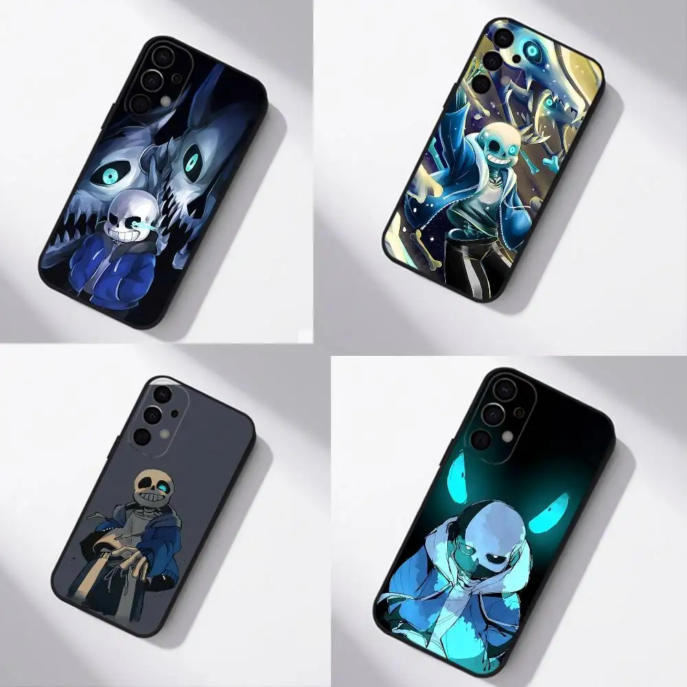 

U-Undertale Sans doggo Shockproof Phone Case For Samsung S25,S24,S21,S22,S23,S30,Ultra,S20,Plus,Fe,Lite,5G Black Cover