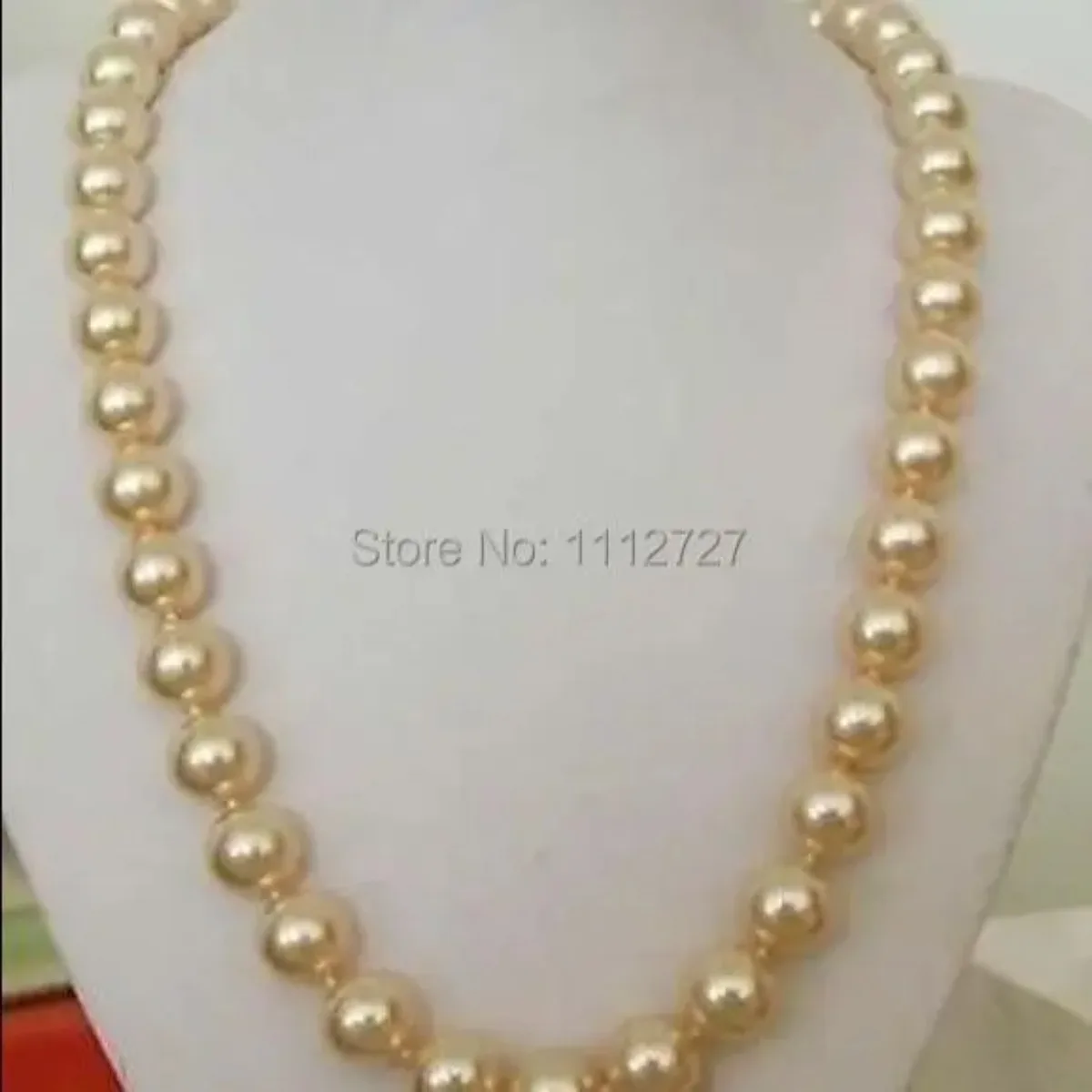 12 14mm AAA gold-color South Sea Shell pearl necklace 24\