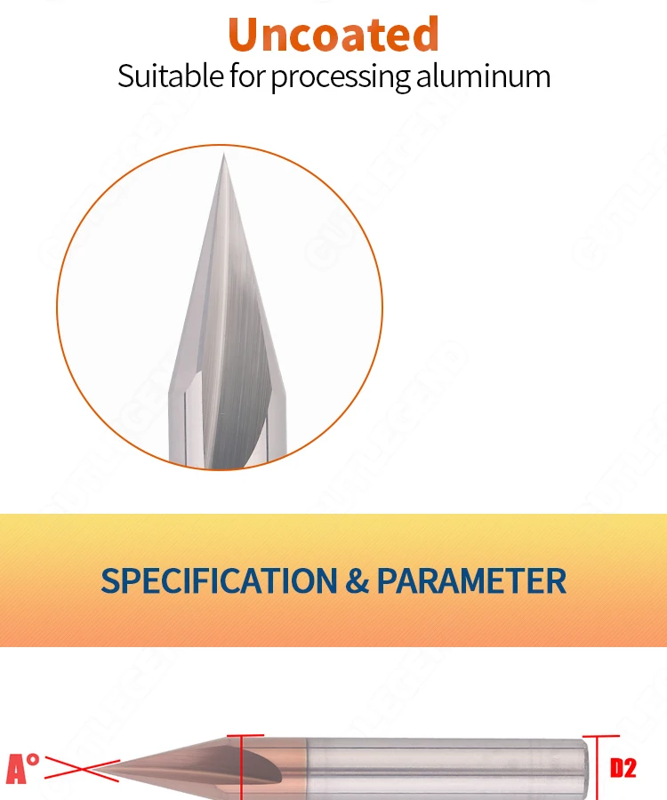 HRC58 Fasenfräser 30 Grad 2 Schneiden Hartmetall-Eckfräser Fasenfräser Entgratung 4-6mm Kanten V-Nuten-Fräser – Detail 9