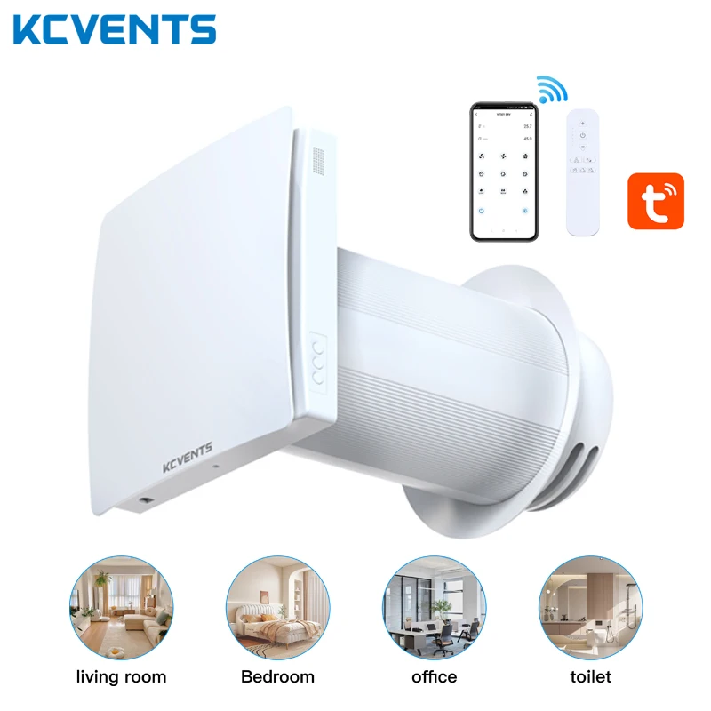 

Wall-Mounted Heat Recovery with Ceramic Core WiFi & Remote Control – Supply/Exhaust/Recirculation Modes – for Home,