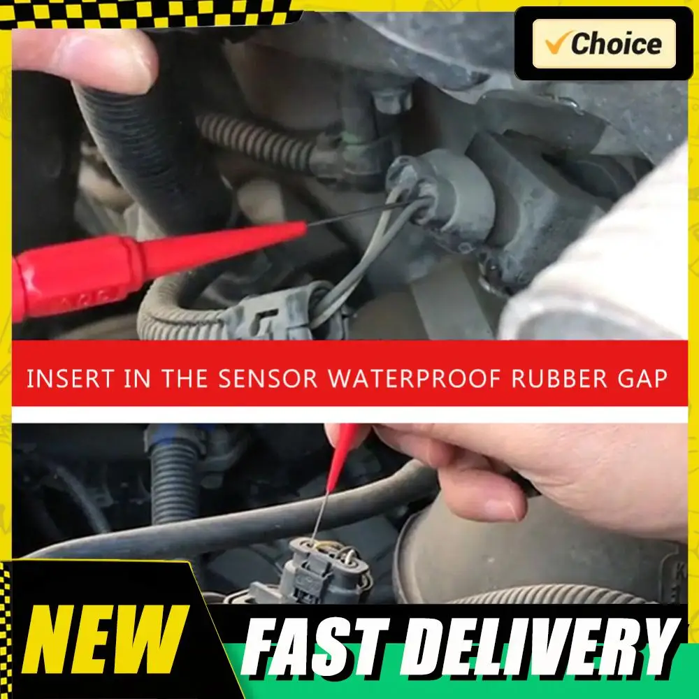 10 قطعة إبرة ثقب العزل غير المدمرة المتعدد اختبار مجسات جهاز قياس أحمر/أسود 30 فولت أداة السيارة ل الموز التوصيل