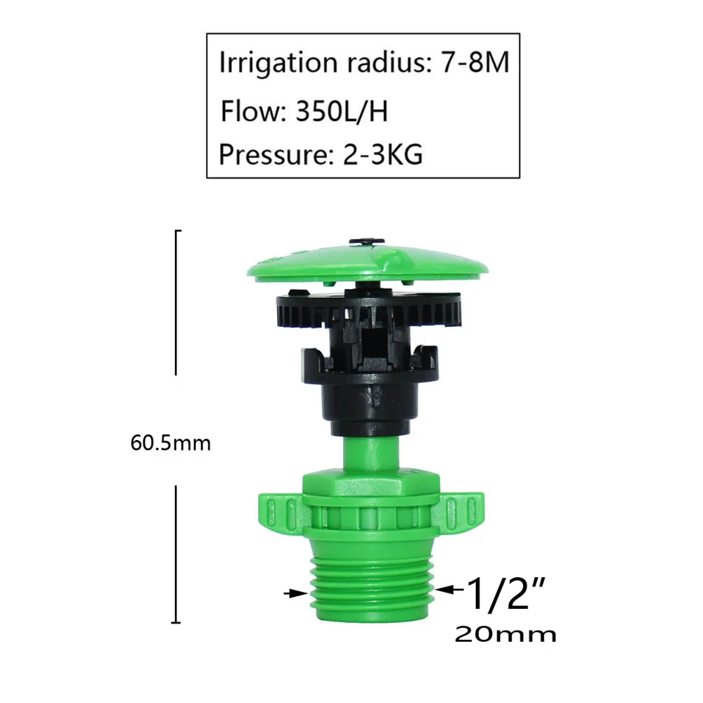 360 Degree Rotating Jet Sprinklers Nozzles 1/2\