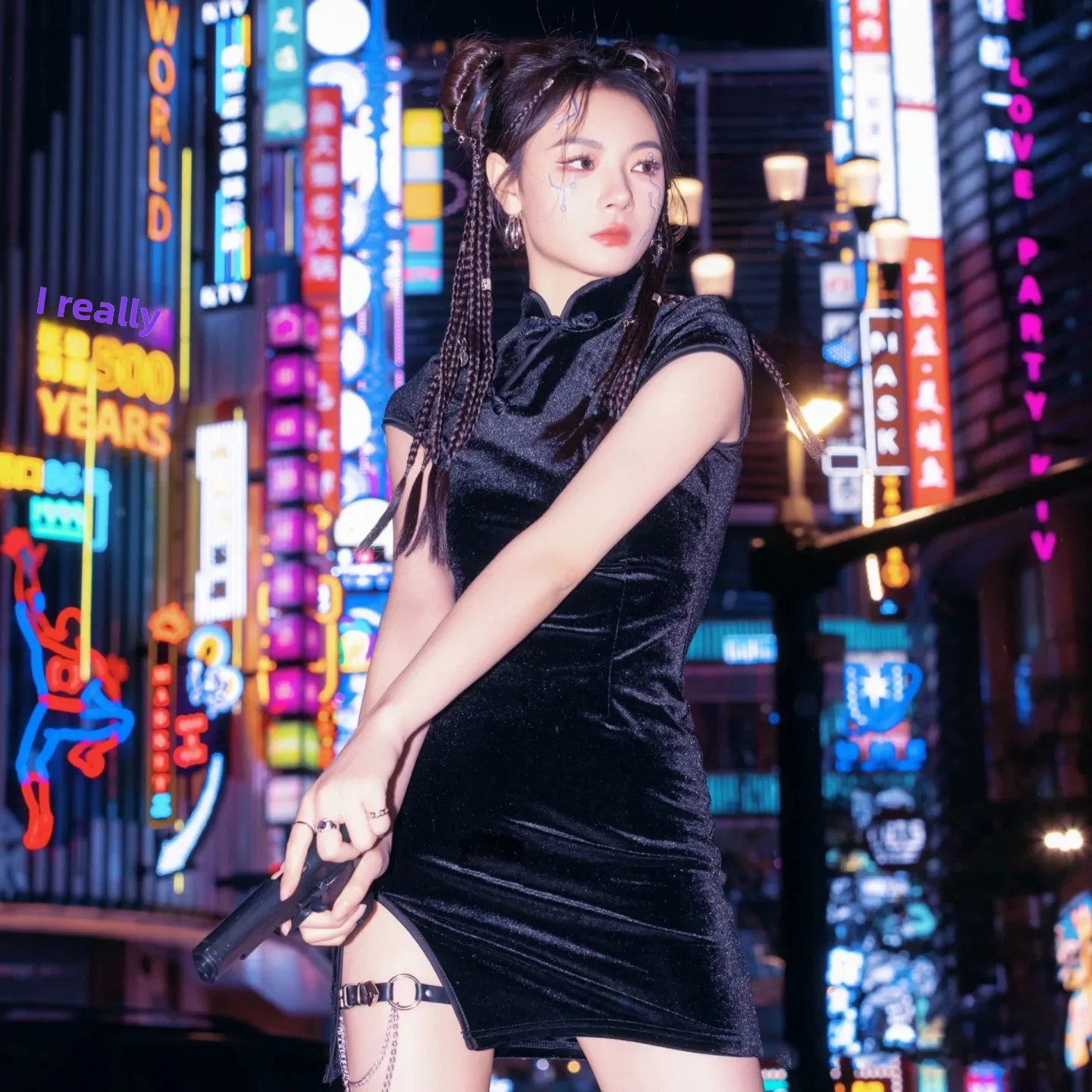 Seksowny strój Qipao na Halloween, nowy chiński styl, modny, elegancki, zmysłowy odzież damska, wyrafinowany wygląd, 2025 Ne...