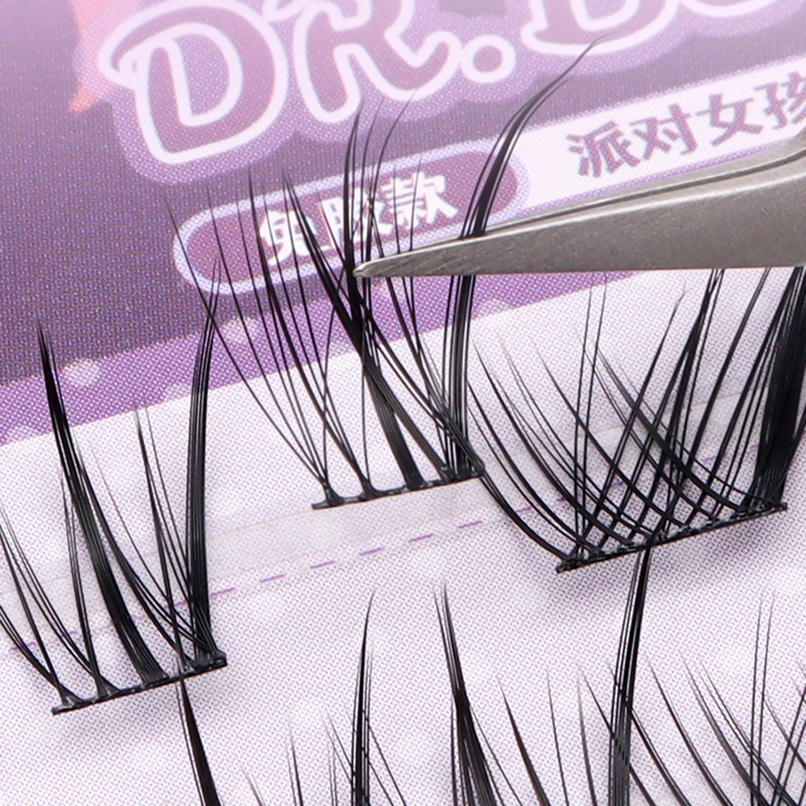 Manga Fox's eye False Eyelashes Natural 10-14mm Mixed Length C Curl individual cluster lash extenstions Party cosplay makeup