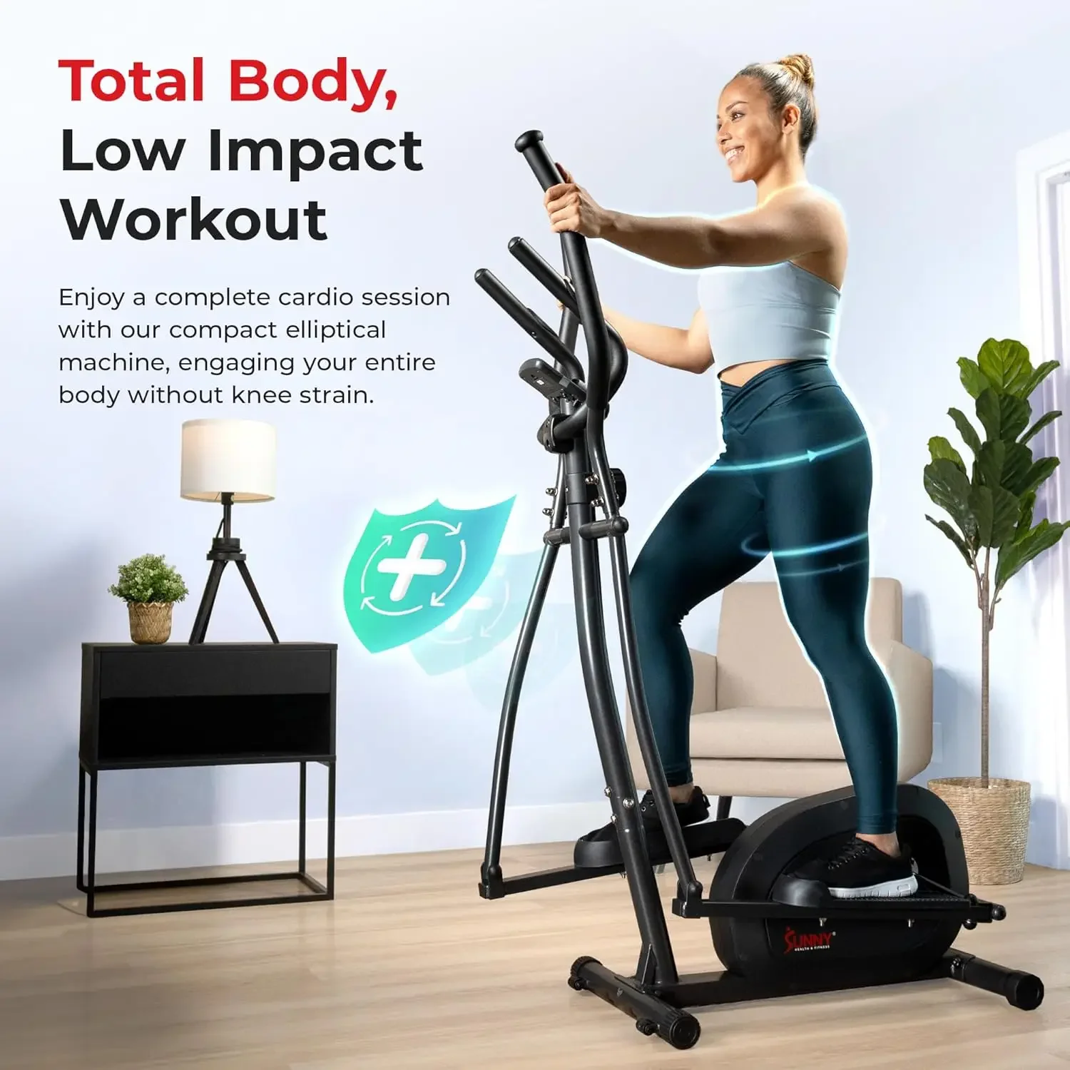 Health & Fitness Legacy Stepping Elliptical Machine, Total Body Cross Trainer, Low Impact Exercise Equipment with Optional