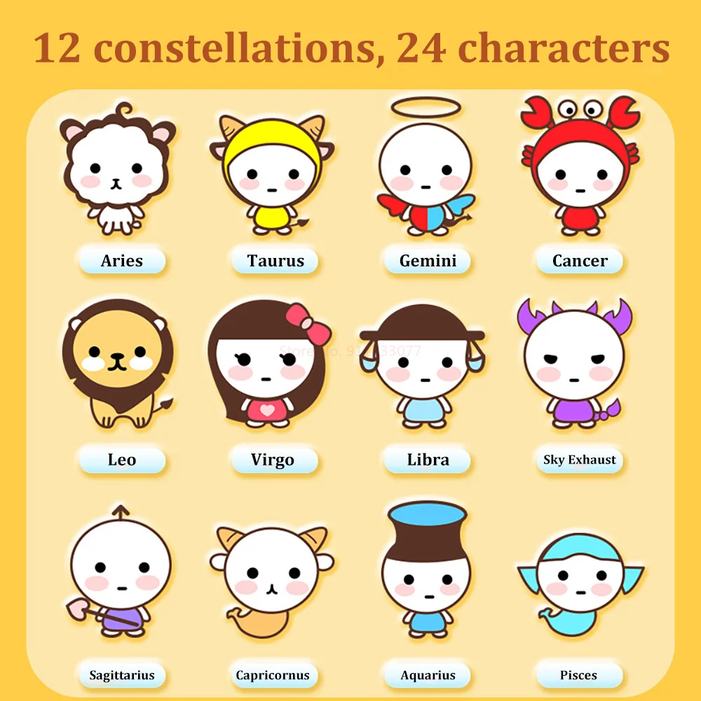 12 Constelação Eletrônico Pet Original E-pet Color Display Kid Gift Virtual Pet Interativo Toy Digital HD Screen Tamagotchi