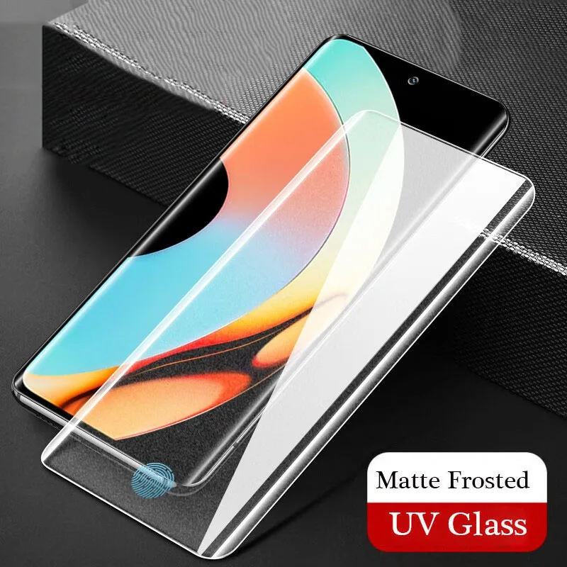 3D UV liquid Tempered Glass For OPPO Realme 10 Realme10 Pro Plus Screen Protector For Realme10Pro+ Clear Anti Blue Matte UV Film